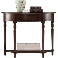 Konsolentische für Flur, schmale Beistelltische aus Glas für Wohnzimmer, Konsolentische aus Massivholz mit Schublade für Eingangsbereiche, halbkreisförmige Sofatische mit Ablagefläche, elega