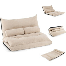 GOPLUS grindų sofa su miego funkcija, 
