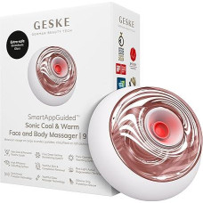 GESKE SmartAppGuided Sonic Cool & Warm Face & Body Massager | 9 in 1 | Electric Massager | Face & Body | Battery-Free Heat & Cooling Technology | Firming, Relaxing & Decongesting