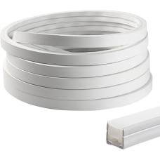 LED-Silikonprofil, Weiß, 3M flexibler LED-Diffusork, 12 × 12 mm für Akustikpaneele, wasserdichte LED-Streifenabdeckung mit Endkappen und Befestigungsclips für makelloses Neonlicht (Weiß, 3
