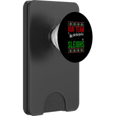 Mūsų komanda Schlitten Weihnachten, Weihnachtsmann, Rentiere PopSockets PopWallet für MagSafe