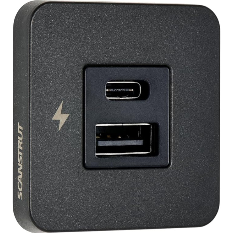 Scanstrut ROKK plytelių USB įkroviklis - IPX6 vandeniui atsparus 10W belaidis ir USB-A greitasis įkrovimas | 12/24V maitinimo sprendimas valtims, nameliams ant ratų ir visureigiams