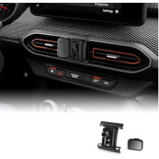 Mobiliojo telefono laikiklis automobiliui su ventiliacija, skirtas Dacia Sandero 3 Sandero Stepway III 2021-2025, automatinis užspaudimas, 360 laipsnių pasukimas, valdymas viena ranka, automobiliniai mobiliojo telefono laikiklio priedai (B)