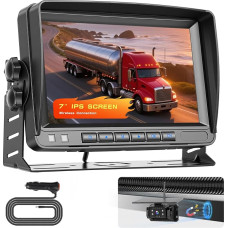 Hikity 5-Zoll-IPS-Display, kabelloses Solar-Rückfahrkameraset für zahlreiche Fahrzeugmodelle, ausgestattet mit, Weitwinkelobjektiv Einer Wasserdichten Magnetkamera der Schutzklasse IP69, Einparkhilfe
