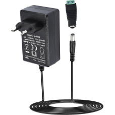 12 V 60 W maitinimo adapteris transformatorius 5A: Nizirioo transformatorius, 100 cm ilgio kabelis, universalus maitinimo adapteris, euro kištukinis maitinimo šaltinis vaizdo stebėjimo kameroms, LED juostelėms, maršrutizatoriams ir kt.