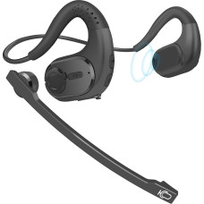 iDIGMALL Bluetooth Headset with Detachable Microphone, Wireless Multi-Point Headset with DSP Noise Cancelling Microphone for Mobile Phone, PC, Laptop, Comfort and Light, Open Ear Headphones for Office