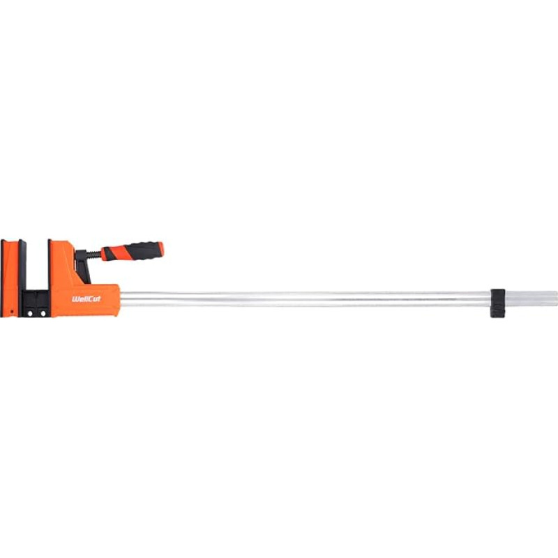 WellCut Parallel Jaw Work Clamp, Steel, with Quick Release, Infinitely Adjustable, 90 Degree Clamps, 95 x 800, Clamping Force 600 kg (???WC-PJ9580)