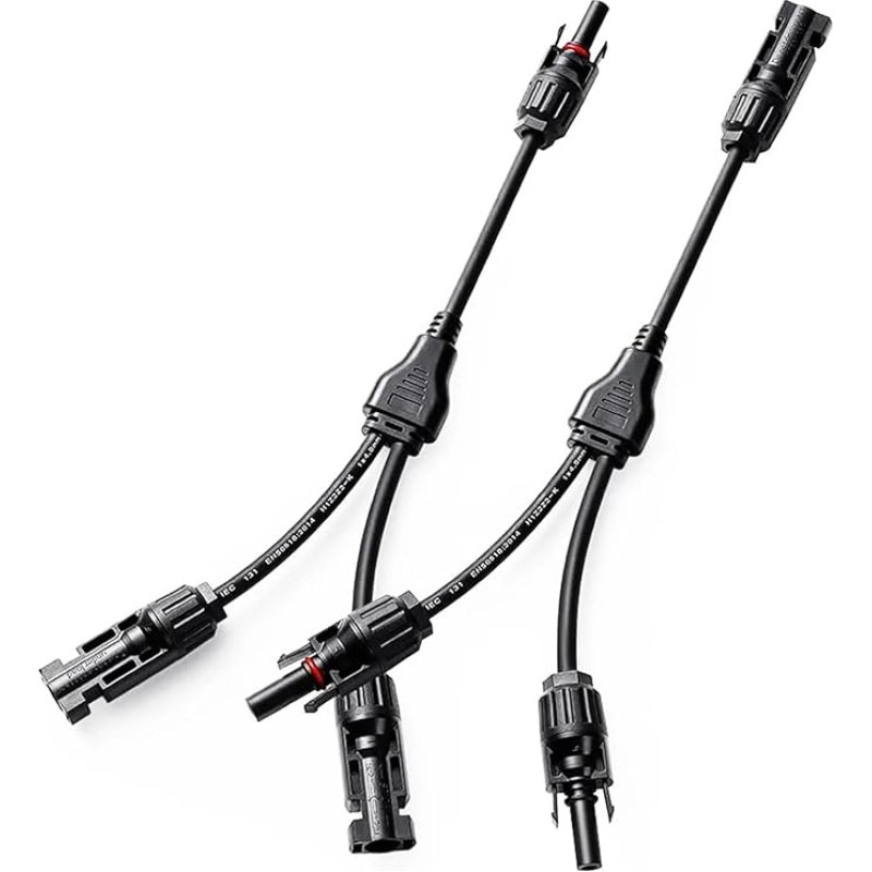 1 bis 2 MC - 4 Kabel-Abzweigverbinder, mehrere Solarzellen, Verbindung, unverzichtbar für die Verbindung von Solarstromanlagen
