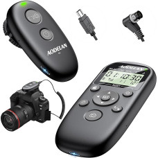 Aodelan Wireless Interval Timer Remote Shutter Release for Nikon, įkraunamas radijo trigeris Nikon Z9/Z8/Z6 III/Z7 II/Z6 II/Z5/Z7/Z6 II/Z5/Z7/Z6/D850/D780/D750/D6; skirtas laiko intervalams, ilgai ekspozicijai