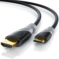 CSL Mini HDMI kabelis 1.4a Ultra HD Full HD 3D Ethernet 1080p 2160p 4k su 30 Hz trigubu ekranavimu