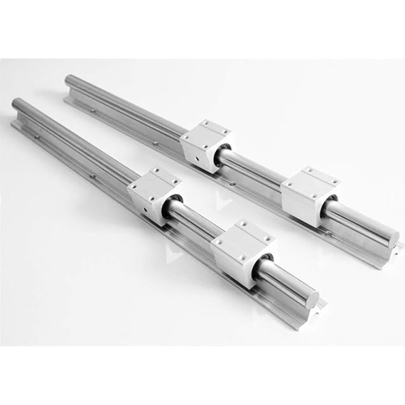 Profesionalūs 10 mm linijiniai vamzdžiai SBR10 300/500/600/1000 mm + 4 vnt. SBR10UU-Lagerblöcke Unterstützter Gleitwellenstangenführungsblock for CNC-3D-Druck(600mm)