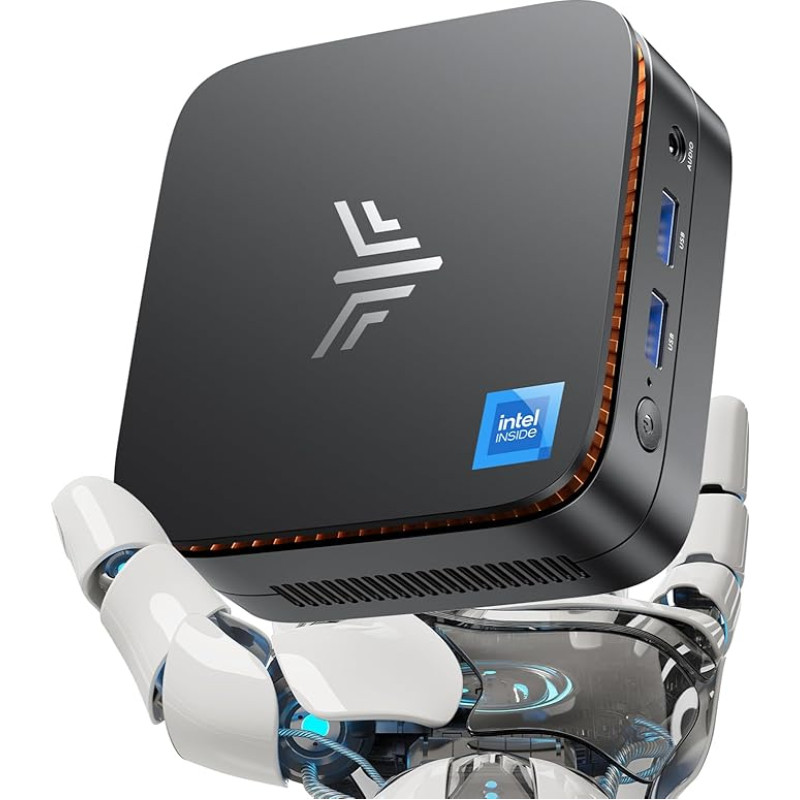 NiPoGi Essenx E1 Mini PC W-11 Pro Intel Alder Lake N97 (iki 3,6 GHz) 16 GB DDR4 1 TB SSD, mini kompiuteris HDMI 2.0+DP 1.4 Dual UHD Display 4K@60Hz Stalinis kompiuteris Gigabit Ethernet/2.4+5G WiFi/BT4.2, skirtas