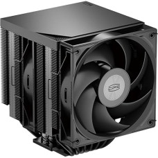 PCCOOLER RT720 TC BK Dual-Tower CPU Air Cooler, 7 x 6 mm Heatpipes, 120 mm Hydraulic PWM Fan, Deformation-Resistant Bracket, Copper Reflow Base, Compatible with Intel LGA 1851/1700 & AMD AM5