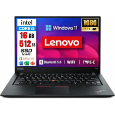 Nešiojamasis kompiuteris Lenovo ThinkPad T490s | 14 colių | 1920 x 1080 | Intel Core i7-8665U | 16 GB DDR4 RAM | 512 GB NVMe | DE-QWERTZ | Windows 11 Pro | 1 metų garantija | (Atnaujintas)