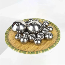 Stainless Steel Metric Drilling Balls Edelstahl M2 .5 M3 M4 OD 5mm - 50mm Halbloch Bohrkugeln Innengewinde Sackloch Glatte Kugelperle für Lager und Fahrräder(M3,12.7mm)