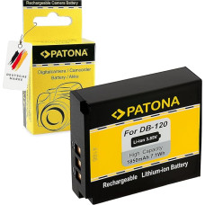 PATONA atsarginė baterija Ricoh DB-120 - 1850mAh ličio jonų atsarginė baterija DB120 su apsauga nuo perkrovos ir trumpojo jungimo - aukštos kokybės baterija, suderinama su Ricoh GR IV GR4 fotoaparatu