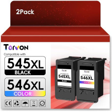 PG-545XL 546 XL Compatible with Canon Printer Cartridges 545 546 XL Multipack for Canon Pixma MX495 TS3150 TR4551 MG2550s MG2555s TS3151 MG3050 TR4600 MG2950 (2-Pack, Black, Colour)