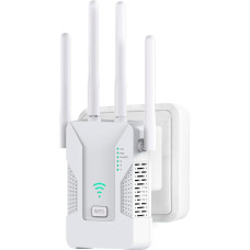 Geriausias WLAN retransliatorius, 300 Mbps, WLAN-Verstärker su 4 antenomis ir 2 Ethernet prievadais, WiFi-Extender, stiprus signalas, suderinamas su Faser ir Allen Boxen, AP/Repeater/Router