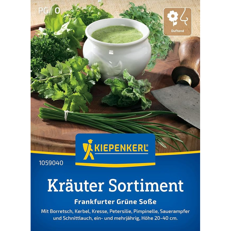 Kiepenkerl Herb Seeds Frankfurt Green Sauce 1059040 - Su agurklėmis, gysločiais, petražolėmis, pimpinukais, rūgštynėmis ir laiškiniais česnakais - Augalų sėklos, Vaistažolės
