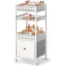 Makeup Organiser, Large Skincare Organiser, Makeup Organiser for Vanity Table, Makeup Storage, Cosmetic Organiser with Drawer, Bathroom Makeup Organiser, Makeup Holder for Skincare,