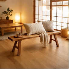 Farm Bench for Foot-end, Wooden Bench for Entrance Area, Rustic Narrow Wooden Bench for Dining Room (80 cm)