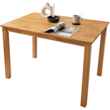 „Woodroom Kota“ valgomojo stalas iš masyvios medienos, 110 x 70 cm, ąžuolo imitacijos, kompaktiškas stalas mažoms erdvėms