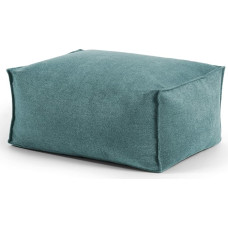 mokebo Pouf or Stool with Fabric Cover 'Der Ruhestifter', Stool or Pouf with EPS Bead Filling, Also as Footstool or Side Table for Living Room in 60 x 45 x 25 cm (W x D x H) in Petrol