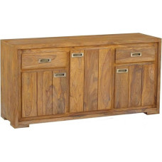 MASSIVMOEBEL24.DE Komoda, „Sheesham Brown“, alyvuota, natūraliai ruda #857 | 148 x 47 x 75 cm (plotis x gylis x aukštis), 72 kg, pagaminta iš vientiso medžio. MASSIVMOEBEL24.DE