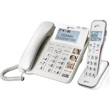 „Geemarc Amplidect 595 Combi“ – sustiprintas laidinis telefonas ir papildoma ragelis su automatiniu atsakikliu bei SOS funkcija, skirtas vyresnio amžiaus žmonėms – vidutinio ir sunkaus klausos praradimo atvejais – versija DE