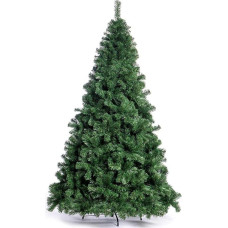 BAKAJI Large Sasso Christmas Tree Super Thick Pine Green Base Metal Cross Foldable Very High Quality Easy Assembly with Branches (20 cm)