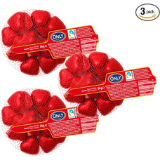 ONLY Chocolate Hearts Set of 3 84 g Delicate Milk Chocolate in Heart Shape | Individually wrapped, ideal for Valentine's Day, Mother's Day, wedding, birthday, party bag, candy bar and sweet surprises