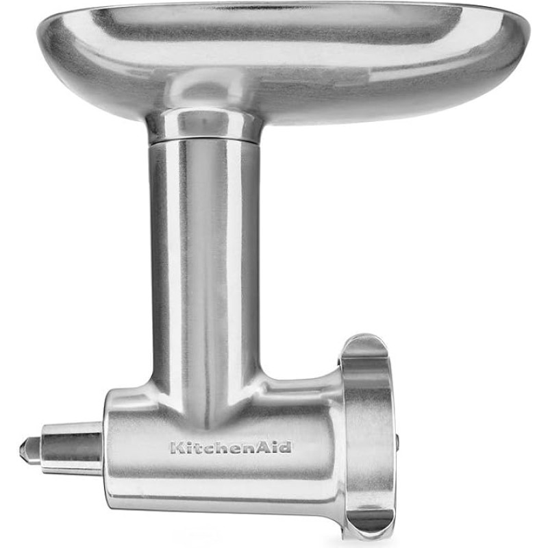 KitchenAid 5KSMMGA All-Metal Meat Grinder Attachment for the Stand Mixer -Metal, Colour: Silver