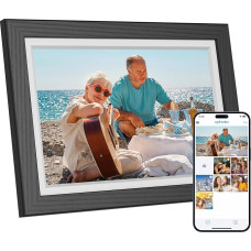 „Dragon Touch“ skaitmeninė nuotraukų rėmelė – 10,1 colio „Wi-Fi“ elektroninė nuotraukų rėmelė su 32 GB atminties, HD IPS jutikliniu ekranu, automatiniu vaizdo pasukimu, greitu nuotraukų ir vaizdo įrašų dalijimusi su šeima ir draugais, juodos spalvos