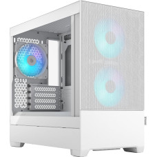 Fractal Design Pop Mini Air RGB White Core - Tempered Glass Clear Tint - Honeycomb Mesh Front – TG side panel - Three 120 mm Aspect 12 RGB fans included – mATX High Airflow PC Gaming Case | Gaming case with tempered glass, 3 x 120 mm Aspect RGB fans, hone