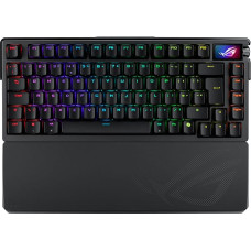 ASUS ROG Azoth Extreme žaidimų klaviatūra su USB, RF belaidžiu ryšiu ir „Bluetooth“, juoda (ASUS ROG Azoth Extreme 75 individualizuota žaidimų klaviatūra) – Jungtinės Karalystės versija