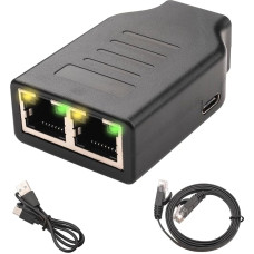 RJ45 Ethernet Coupler 1 to 2 Network Adapter (2 Devices Used Simultaneously) 1 Ethernet Network Extension Adapter Female to 2 Female for Cat 7/Cat 6/Cat 5/Cat 5e