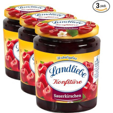 „Landliebe“ rūgščių vyšnių uogienė stiklainyje, 340 g (3 vnt. pakuotė)