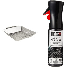Weber 6434 Stainless Steel Grill Basket, 30 x 35 cm, for Q-300/-3000 Series and Larger Gas Grills and Most Charcoal Grills