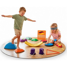 Versatile Motor Skills Playset, Balance Stones for Children, Balance Board, Stilts, Coordination Elements, Sensory Toy, Outdoor Games for Children, Stacking Stones - Alternative