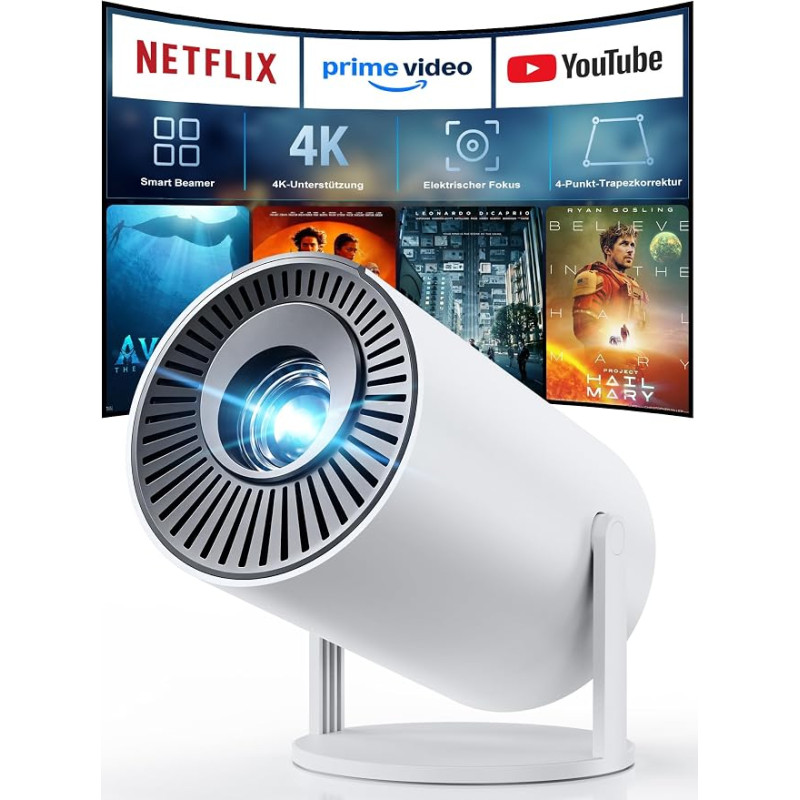 „Mini Projector 4K“ – lauko projektorius su „Android“ sistema