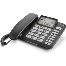Gigaset DL580 - Corded Seniors Telephone - Table Phone with Extra Easy Operation and Illuminated Colour Display, Black