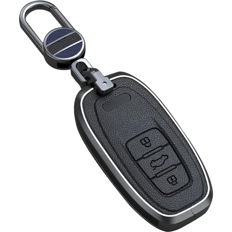 ontto Car Key Case Key Fob Suitable for Audi A1 A3 A4 A5 A6 A7 A8 Q3 Q5 Q7 S4 S5 S6 S7 S8 R8 TT Remote Control Cover Key Case Key Case Protective Cover Accessories Black C