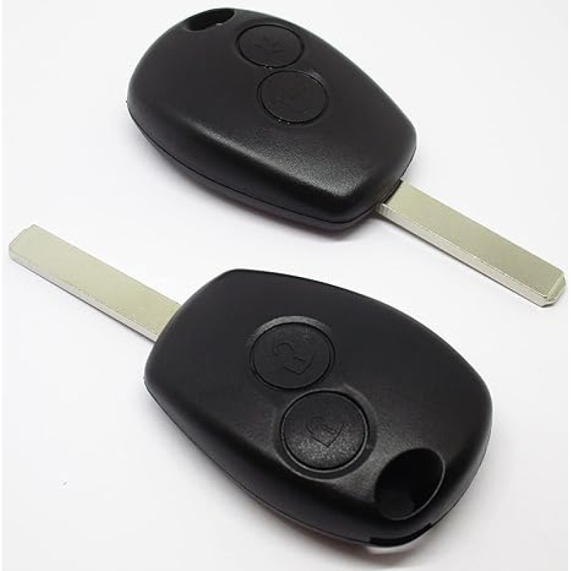 2 x Remote Control 2 Button Key Case Compatible with Renault Clio Twingo Megane Laguna Kangoo Compatible with Dacia Duster Logan Sandero Pair