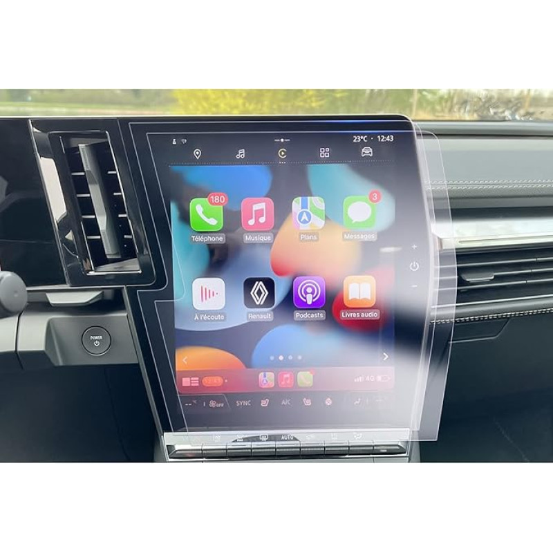 GAFAT [Pack of 2] Compatible with Renault Megane E-Tech 2022 2023 2024 12 Inch Navigation Screen Protector, Nano Screen Protector for 12 Inch Megane ETech OpenR Screen, 6H Anti-Scratch