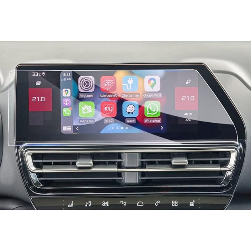 GAFAT Citroe-n C5 Aircross 2022 2023 2024 10 Inch Navigation Screen Protector, Tempered Glass Screen Protector for 10 Inch C5 Aircross Touch Screen, Shockproof, 9H Anti-Scratch