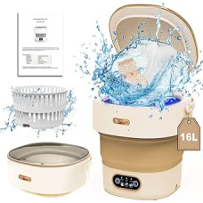 Mini Washing Machine Foldable 13L 2.1kg 2-in-1 Camping Washing Machine Small with Dryer, Portable Small Mobile Washing Machine Children for Socks Underwear Baby Clothes Travel Touring Car Dorm