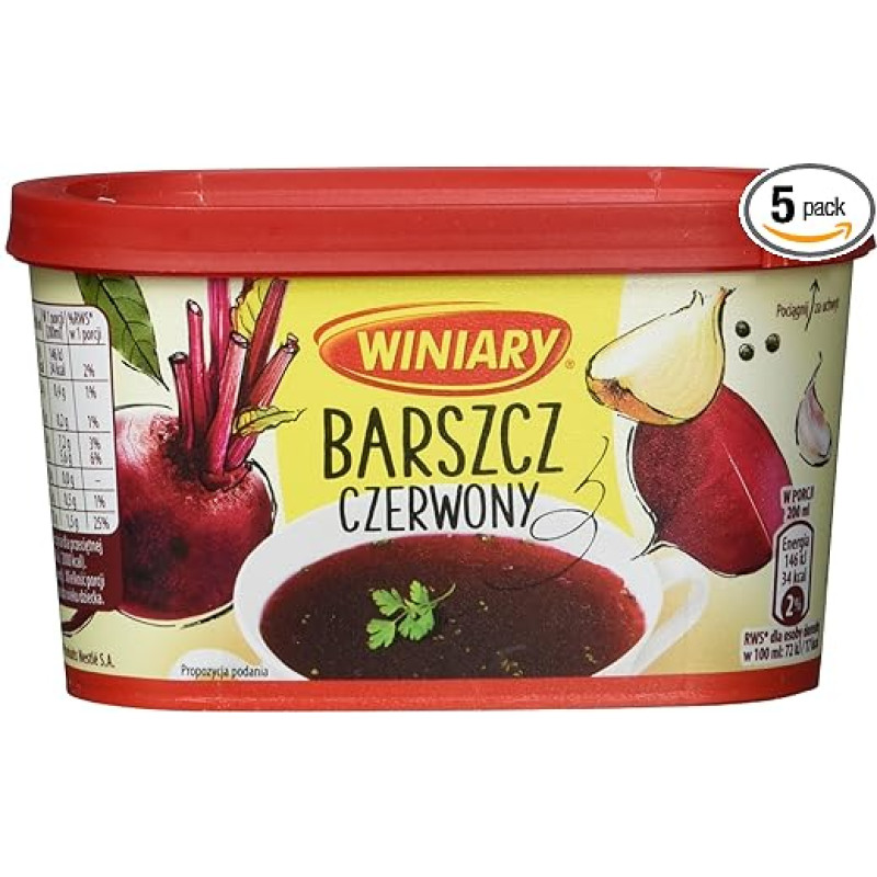 Winiary Barszcz Lenkų burokėlių sausa sriuba Pakuotė 5 x 170 g