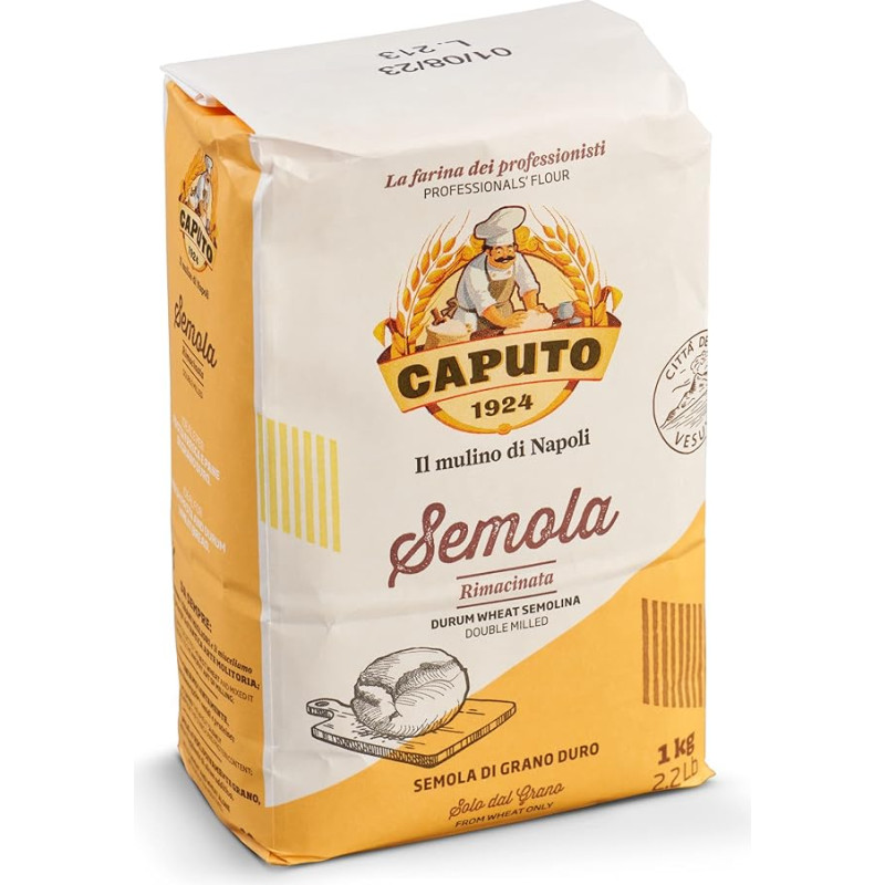 Caputo - Hartweizengrieß - Semola di grano duro rimacinata (4 x 1 kg) LT