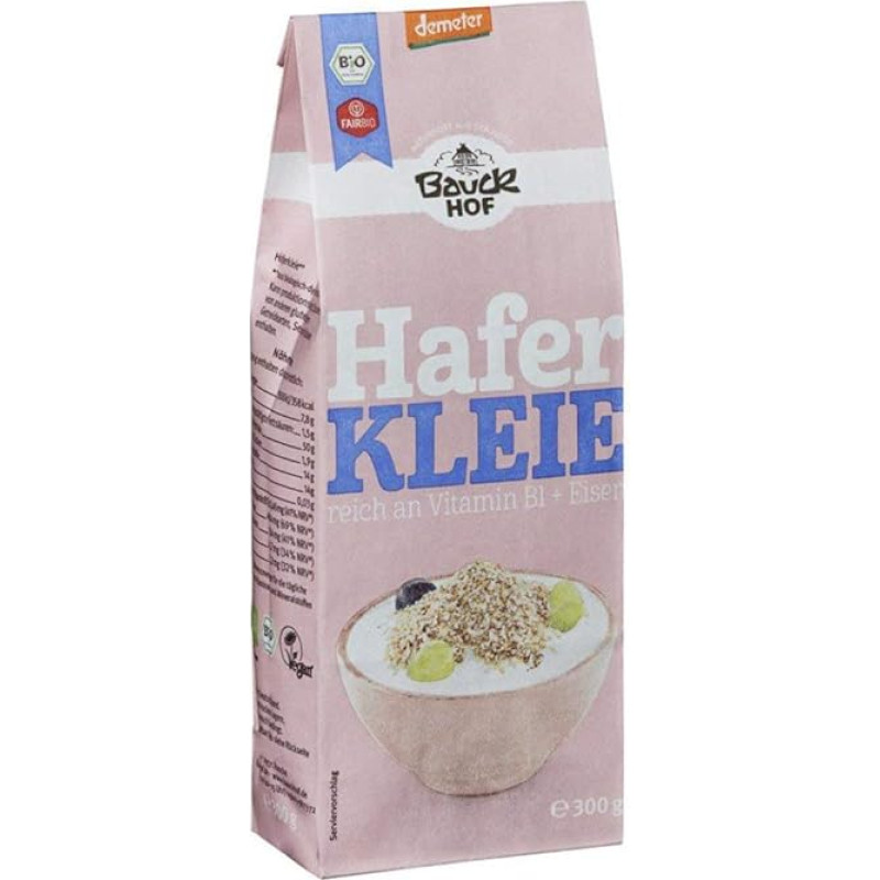 Bauckhof Bio Bauck Demeter Oat Bran (6 x 300 g)