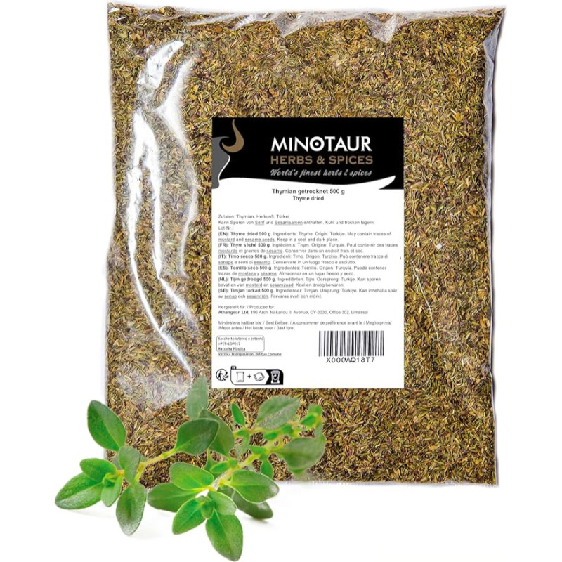 MINOTAUR Spices Thyme Dried 2 x 500 g (1 kg)